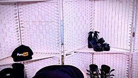 Shannon, A Redhead, Shows Her Fuck Toy Collection With Heels And Ass Toys