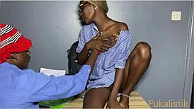 Ebony Stepsister Returns from School Horny and Rides Big Black Cock