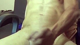 feeling the passion with the muscular black bodybuilder stripping