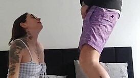 My stepsister caught me filming her naughty side