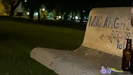 that hot latina girl flashing her pussy in public for some cash