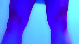 In a christmas setting, a beautiful crossdressing amateur worships her partner's ass barefoot, exploring domination and foot play.