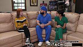 신입 디트리아 로즈 백스테이지 히타치 강제오르가즘