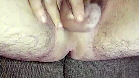 jerking off my big uncircumcised cock in the bedroom