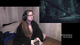 Until dawn play with curvy brunette in lingerie, wow! 😍