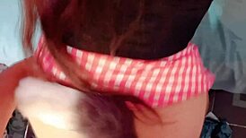 Horny Latina Teen With Big Tits Masturbates With Anal Plug, Gets Surprised And Fucked Hard