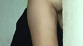 Unexpected tinder encounter with mother-in-law leads to forbidden sex on stairs in close-up pov