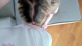 yo, step sis shares her pussy after wrecking my car! 😅