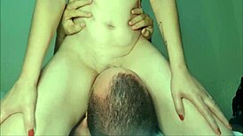 Pretty redhead milf fingers her wet shaved pussy intensely.