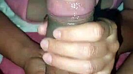 Teasing latina amateurs licking dick with tongue!