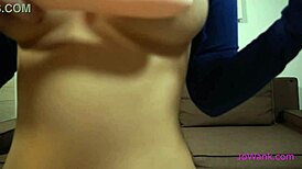 Girl With Big Ass and Tits Masturbates Solo Wildly