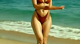 Blonde Rider Hot On African Beach