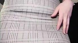 sexy fat ass sways in fishnets for steamy close-up tease