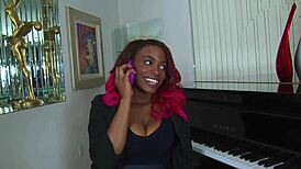 Ebony teacher craves huge black cock intensely
