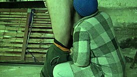 i can't believe this big ass french whore is getting anal in an abandoned building