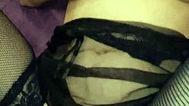 Incredible wife in stockings at forty