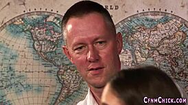 ugh, me n these student dominas tuggin’ cum outta him