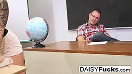 Daisy monroe gets fucked in detention ass pussy blowjob cumshot