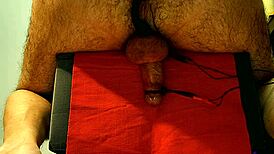 chair cum from solo masturbation feels amazing