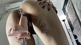 Asian Mei Experiences Deep Orgasm From Dildo Machine Drilling