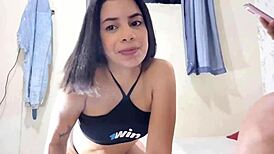 Skinny Latina Girlfriend Dominates with Fierce Homemade Ass Action