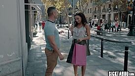 Milf Cassie Del Isla explores Barcelona, her asshole pounded rough with babe in anal