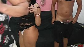 Danny Hot Calls Masked Biker For Pussy Fucking. Husband Mike Hot Joins Anal.