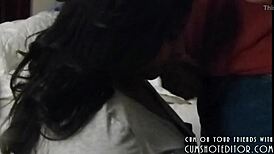 Submissive chubby milf deepthroats cocks on webcam, choking and gagging intensely