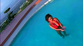 Posh Girl Takes Hard BBC Fucking Outdoors with Shaved Pussy