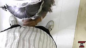 Tiny 18+ Thai maid Pinky Small gets pounded hard in homemade clip.