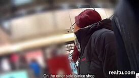 Gorgeous czech kitten gets teased in the mall with a striptease, then pounded hard in pov.