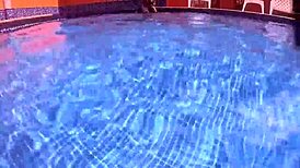 Feeling The Thrill As I Surprise The Big-Ass Woman Masturbating In The Pool And Fuck Her Doggystyle Roughly