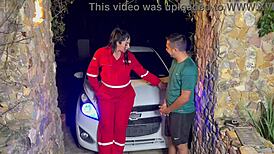 pregnant mechanic trades wet sex for payment in outdoor roleplay
