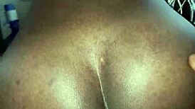 African Couple Rides Reverse Cowgirl in Wild Session