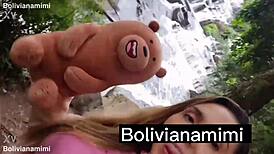 Boliviana Mimi Sucks Dick Outdoors Without Panties