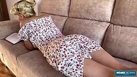 Blondie lolipop worships hot mark pirson massive dick