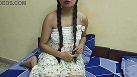 beautiful indian girlfriend rides hard for creampie