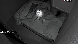 Shh, so they don't hear us, I go to my stepsister's room and we end up fucking