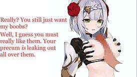 noelle's new servant gets footjob and worship in genshin