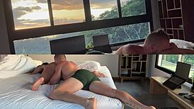 Asian couple's rough pussy licking sends girlfriend into moaning orgasm