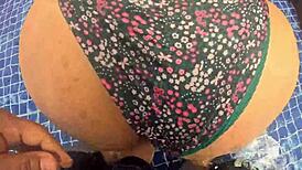 Feeling The Thrill As I Surprise The Big-Ass Woman Masturbating In The Pool And Fuck Her Doggystyle Roughly