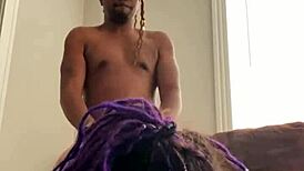 Broke Purple Dreadhead Takes Hard Dick In Rough Pounding