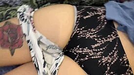 Day 3 allowing stepbrother to play with underwear in sexy close-up