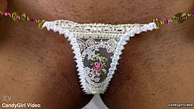 monica jade teases in blue panties