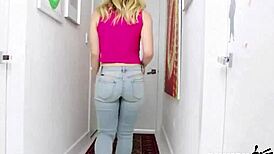 Petite Jayden Black faces a rough slamming session.