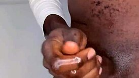 Ninja man MASTURBATES his MONSTER COCK and CUMS