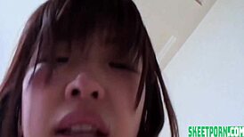 hey, wanna see something crazy? asian student ai okada takes a messy creampie!