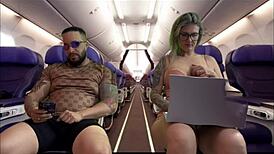 woman started touching herself on plane seat nearby. i jerked off watching her!