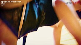 Silvia Soprano and Mary Rider share a monster cock in missionary