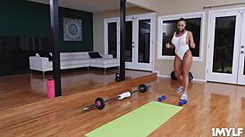 Aubrey Black Rides Hard as Hot Fitness MILF